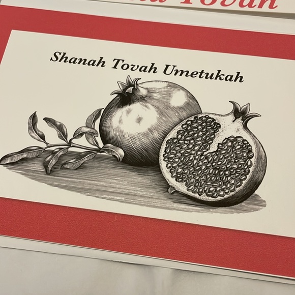 Set of 4 Rosh Hashanah greeting cards Jewish new year - Picture 3 of 6